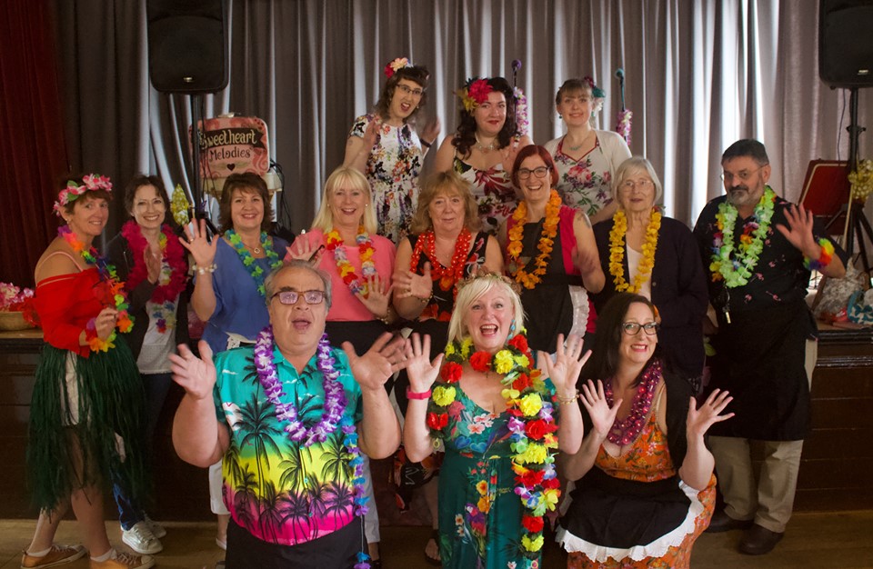 Volunteers at the Aloha Party